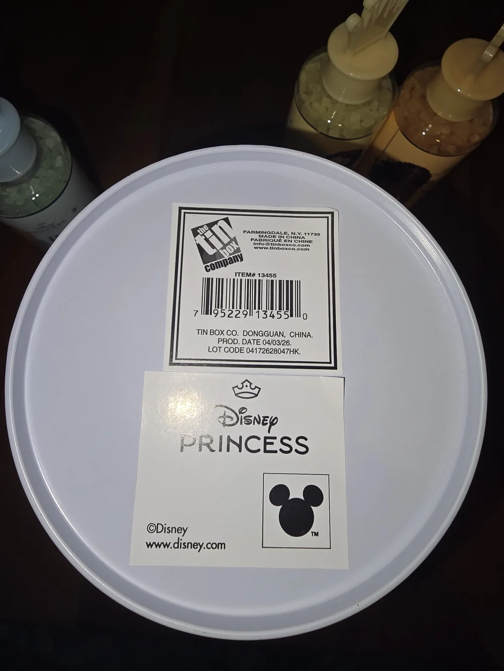 Disney Princess Bath Salts and Piggy Bank 4 Piece Set, Brand New